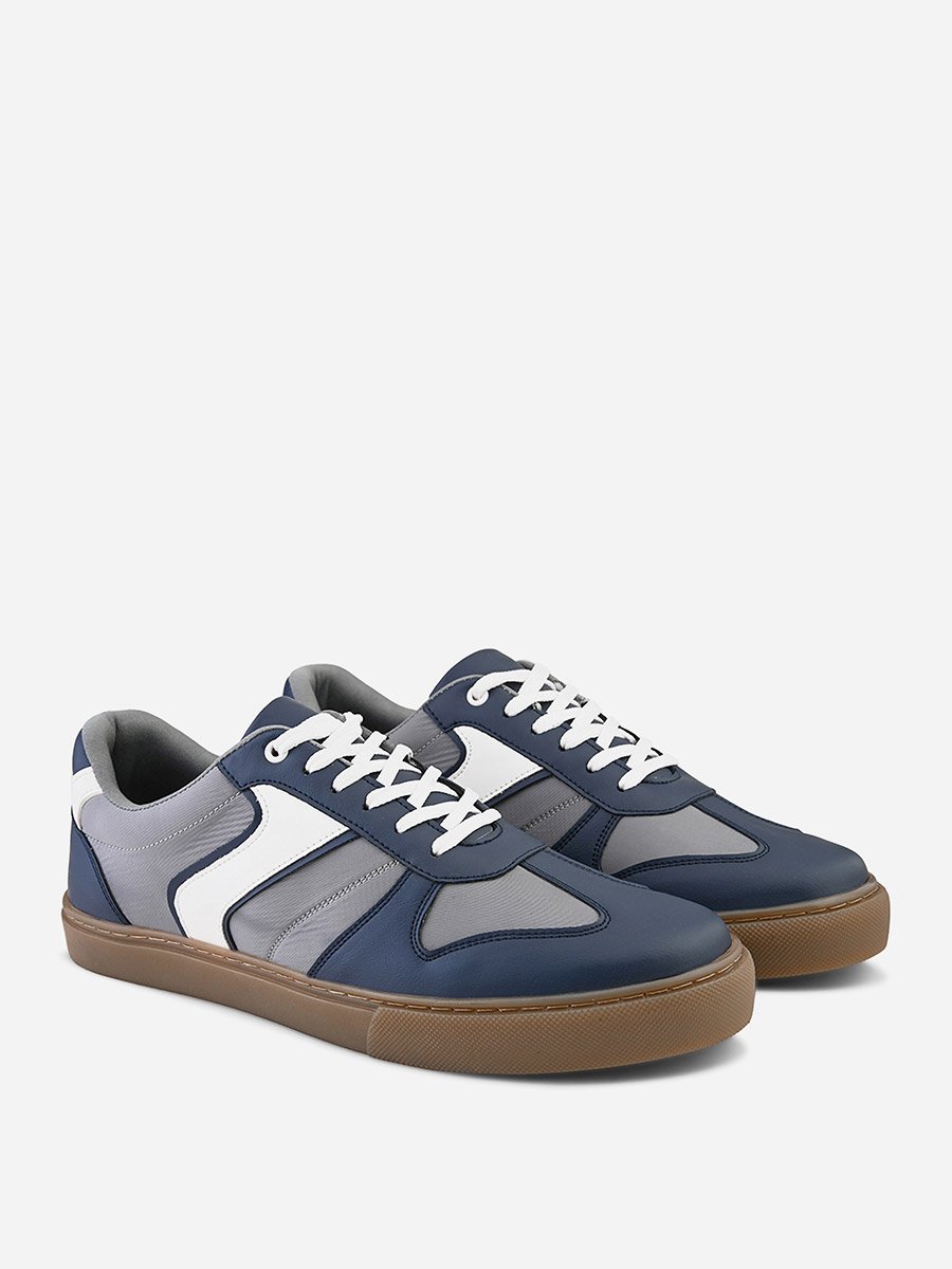 Color Block Panelled Gum Sole Sneakers