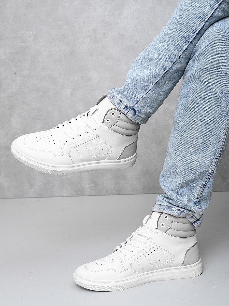 High Top Color Block Lace Up Sneakers