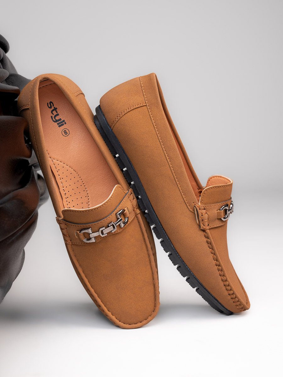 Faux Suede Slip On Loafers