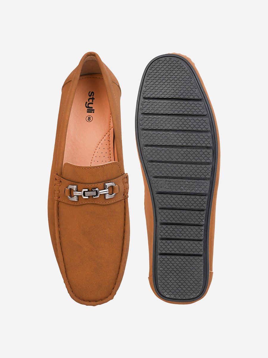 Faux Suede Slip On Loafers