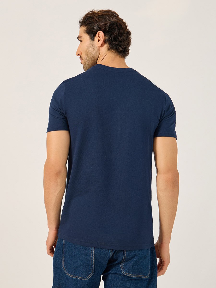 Minimal Print Short Sleeves Regular Fit T-Shirt