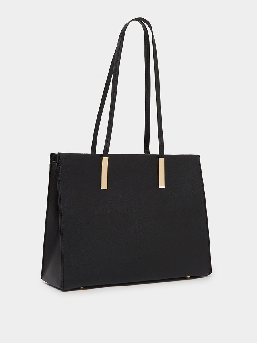 Plain Tote Bag with Zip Closure