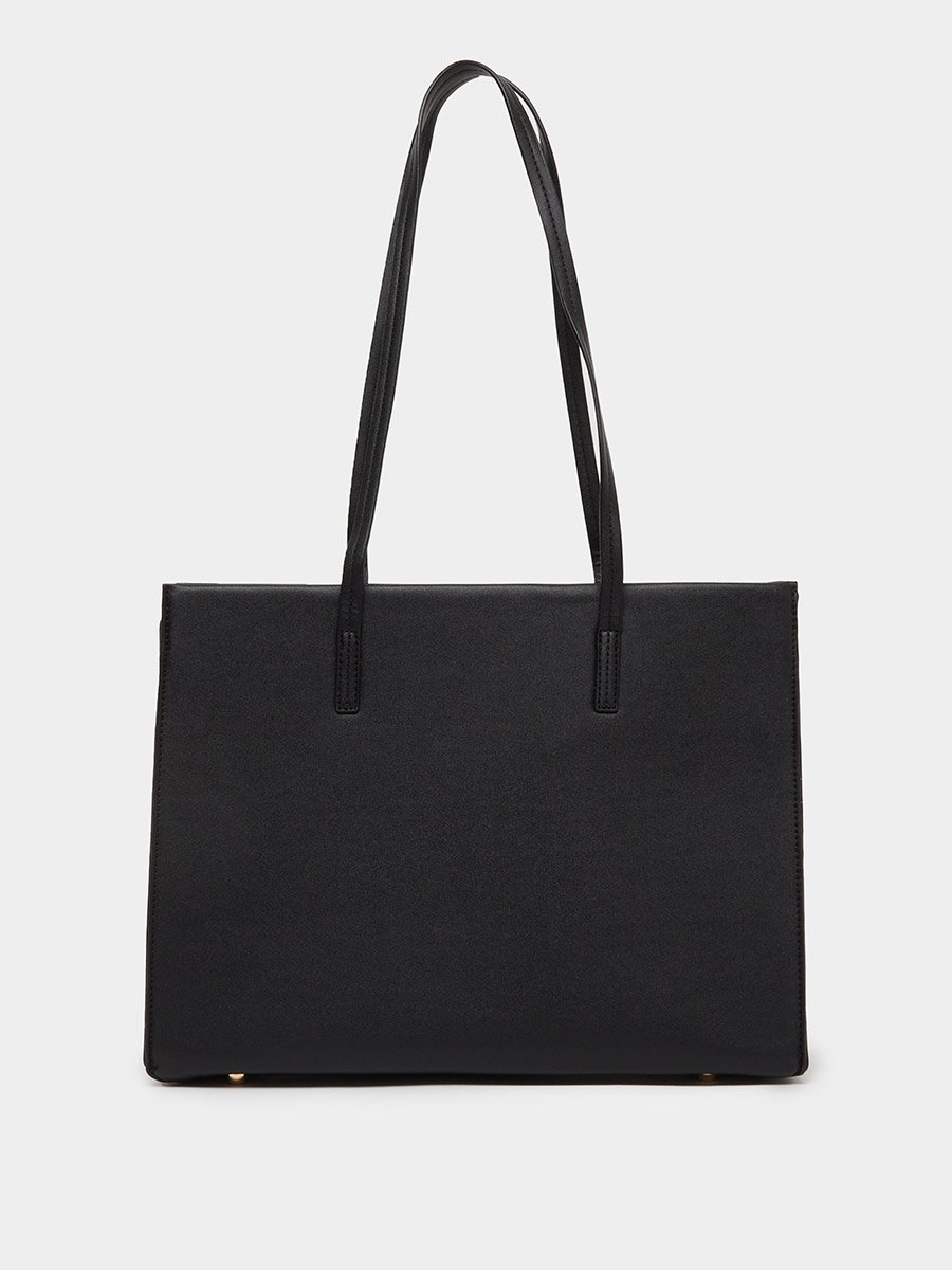 Plain Tote Bag with Zip Closure