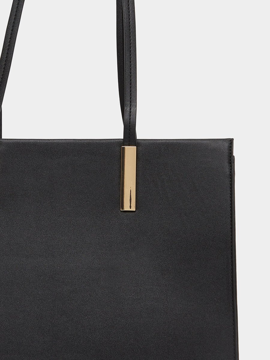 Plain Tote Bag with Zip Closure