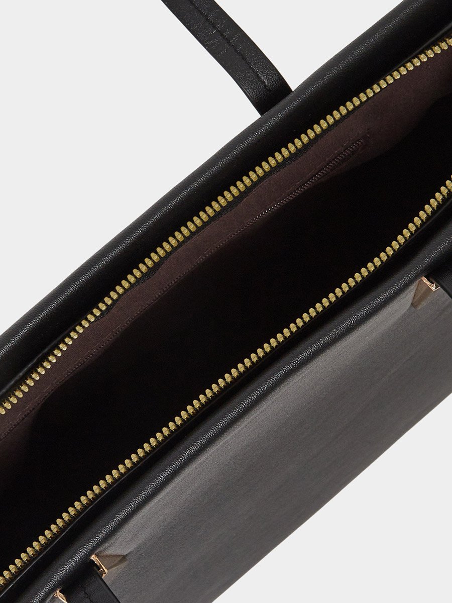 Plain Tote Bag with Zip Closure