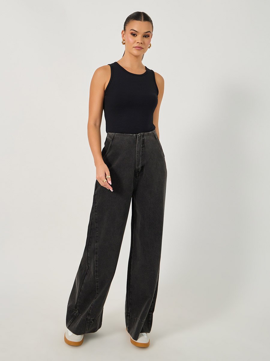 High Rise Wide Leg Jeans