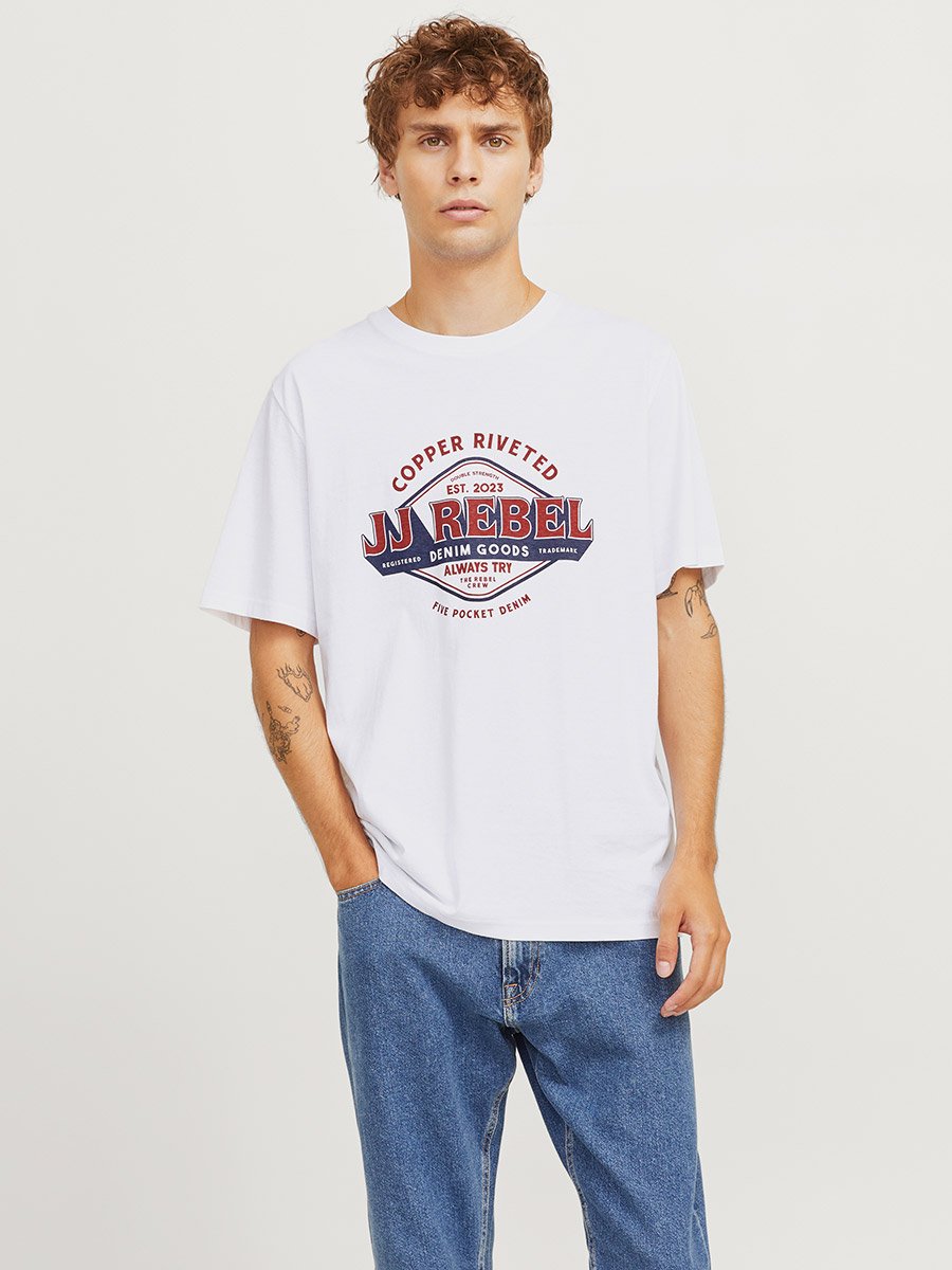 Printed Crew Neck Relaxed Fit T-Shirt