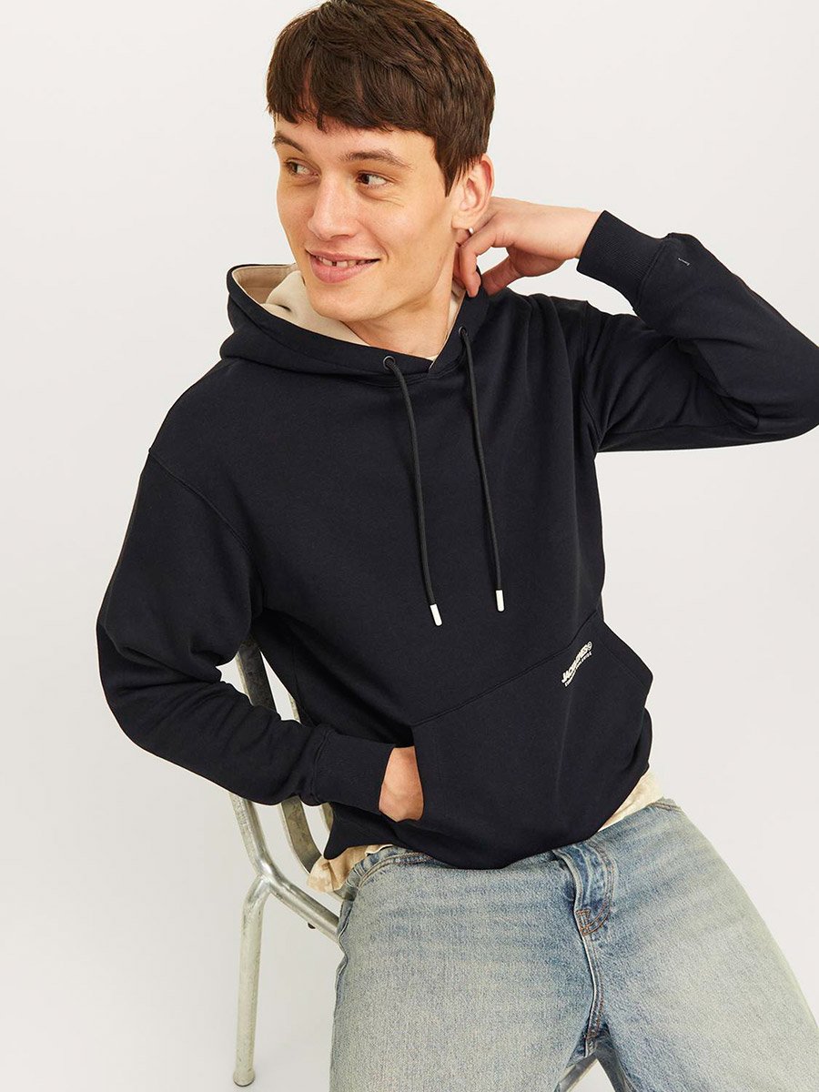 Relaxed Fit Logo Print Hoodie