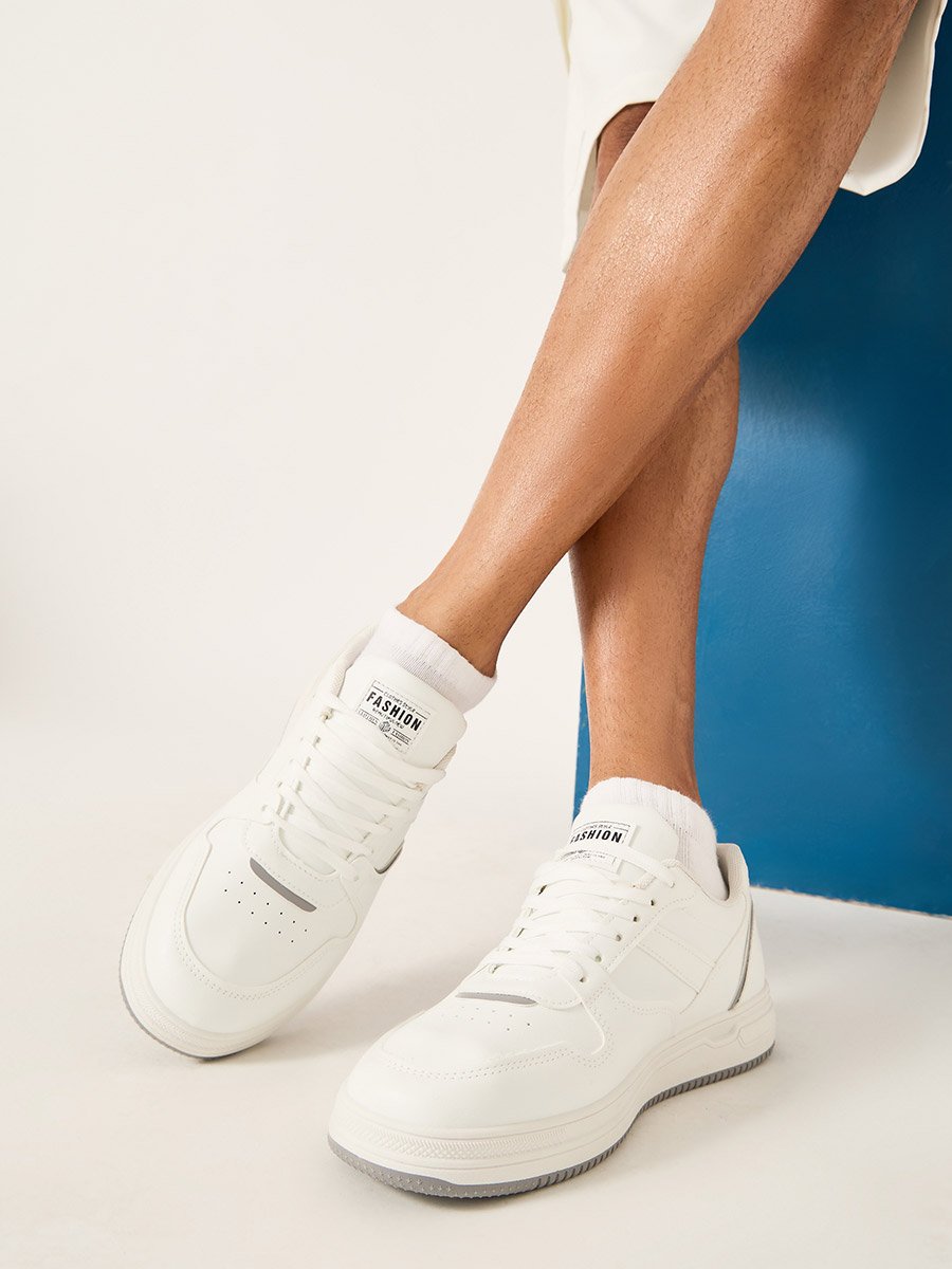 Panelled Lace-Up Sneakers