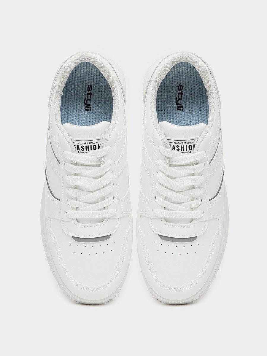 Panelled Lace-Up Sneakers