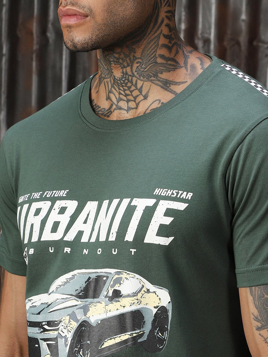 Graphic Print Cotton Regular Fit T-Shirt