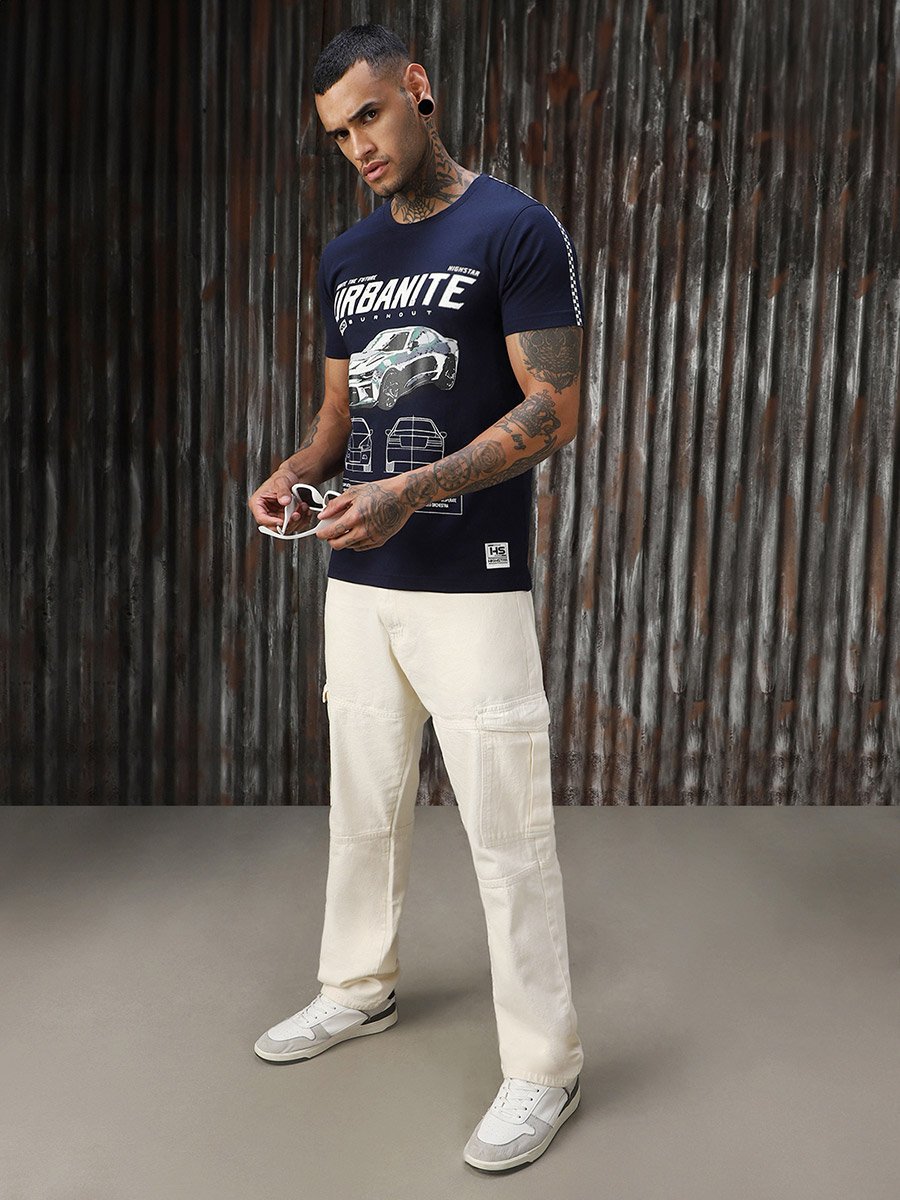 Graphic Print Cotton Regular Fit T-Shirt