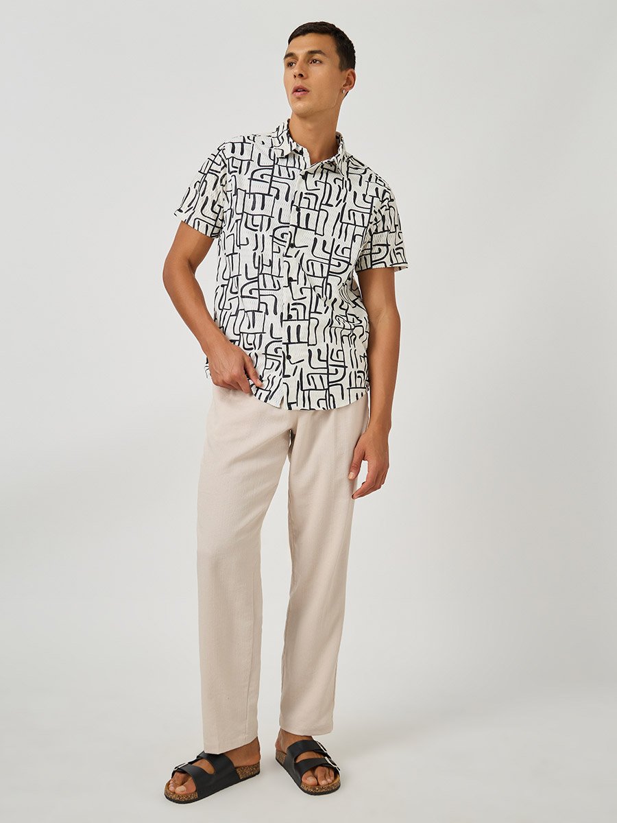 All-Over Print Short Sleeve Regular Fit Shirt