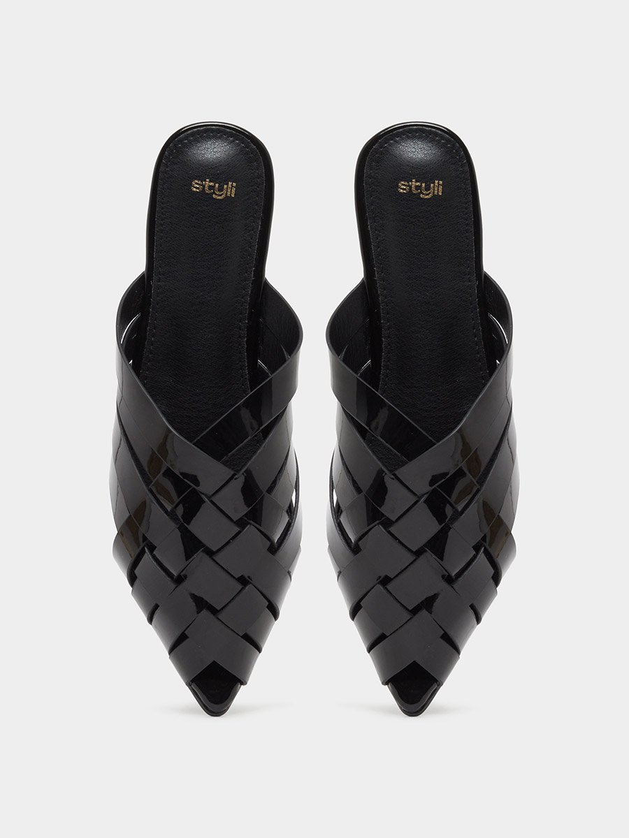 Pointed Toe Slip On Flat Mules