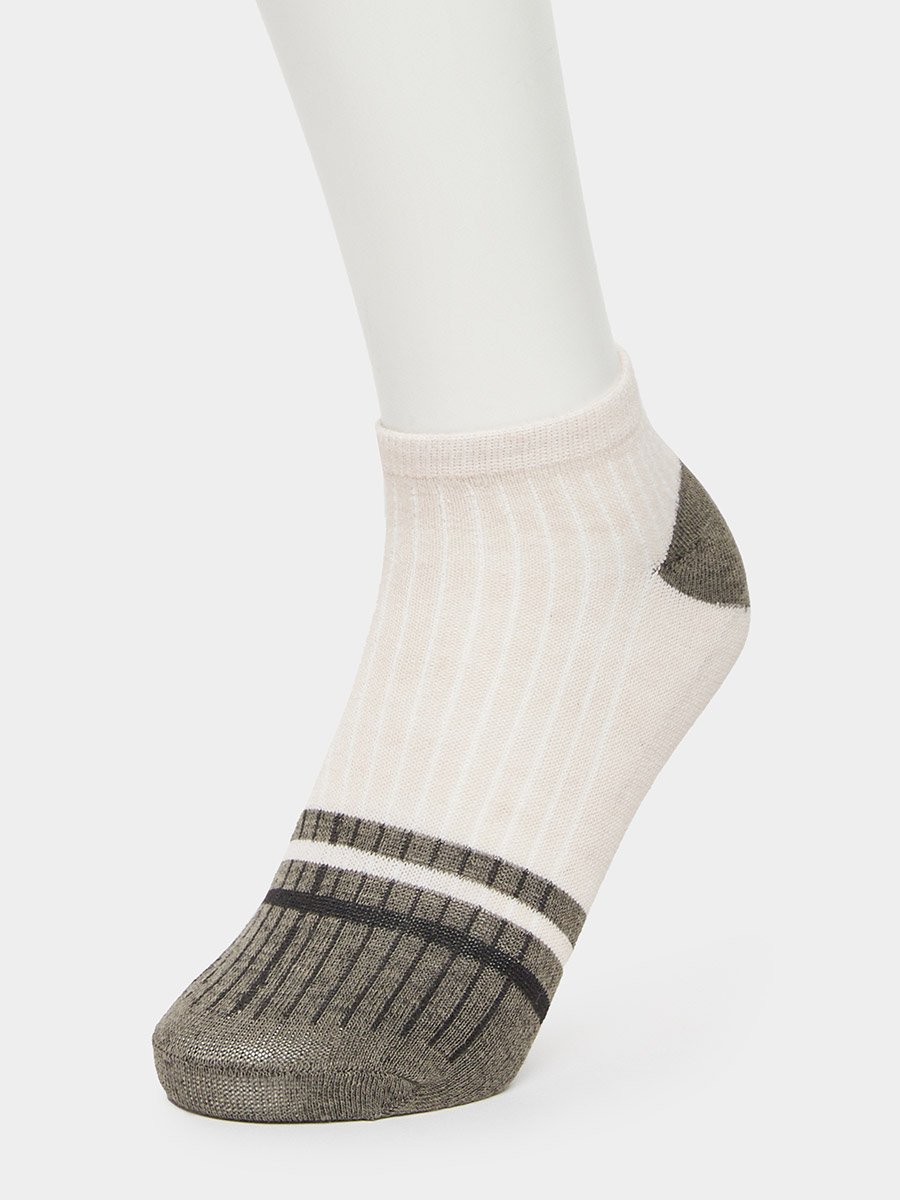 Set of 5 - Striped Detail Crew Socks