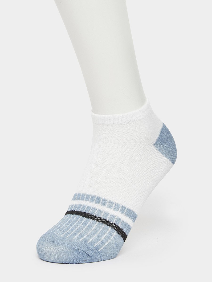 Set of 5 - Striped Detail Crew Socks