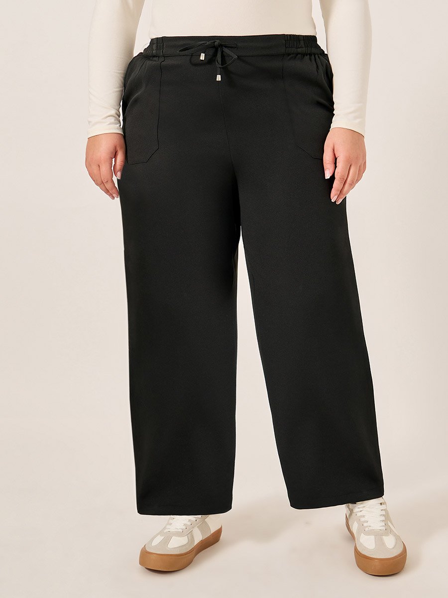 Plus Size Straight Leg Tapered Pants