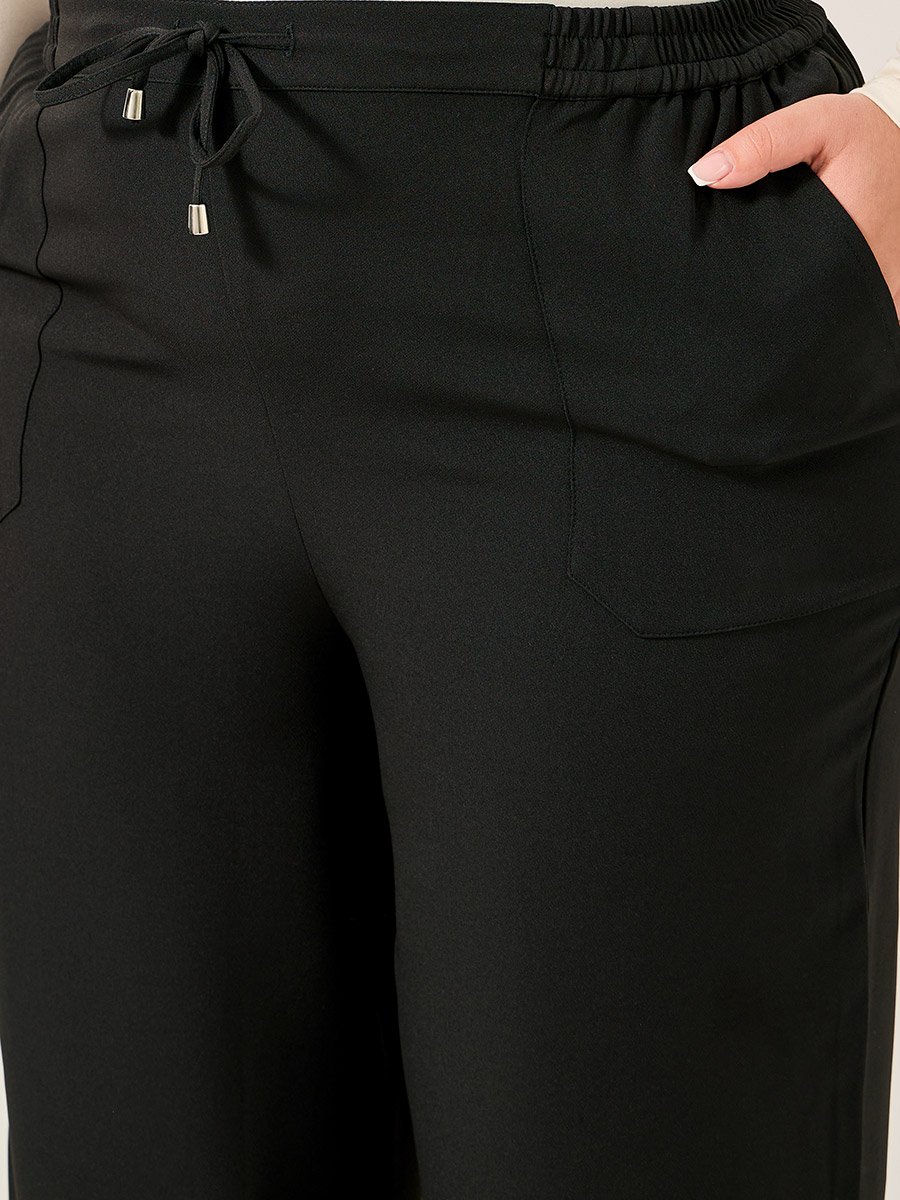 Plus Size Straight Leg Tapered Pants