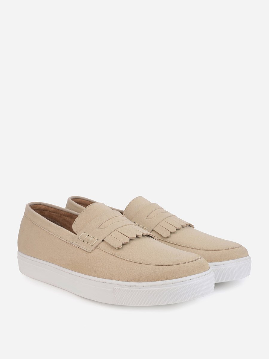 Suede Look Fringe Detail Casual Shoes