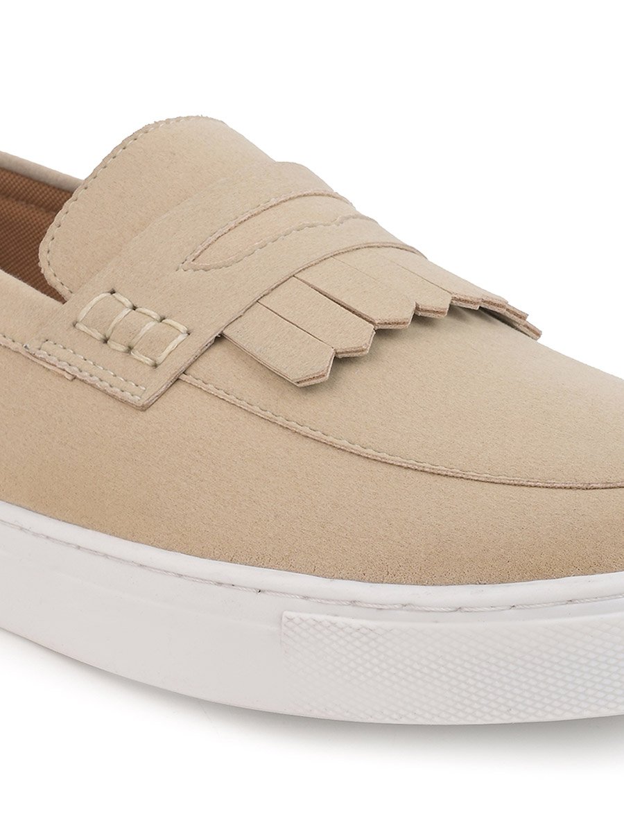 Suede Look Fringe Detail Casual Shoes