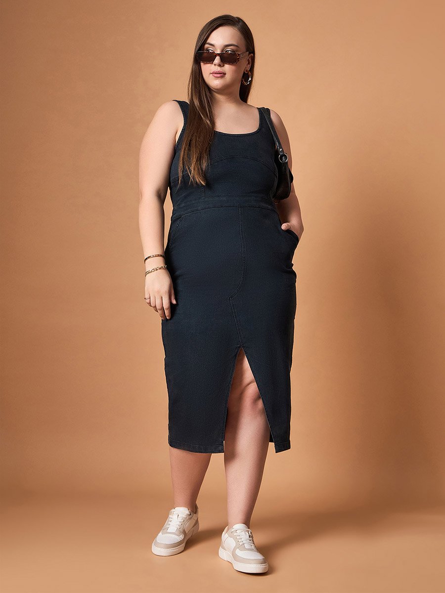 black glitter long dress High Life Black Sequin Square Neck Split Front Maxi Dress  Club L London