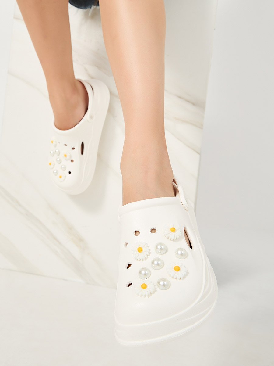 Embellished Clogs with Backstrap