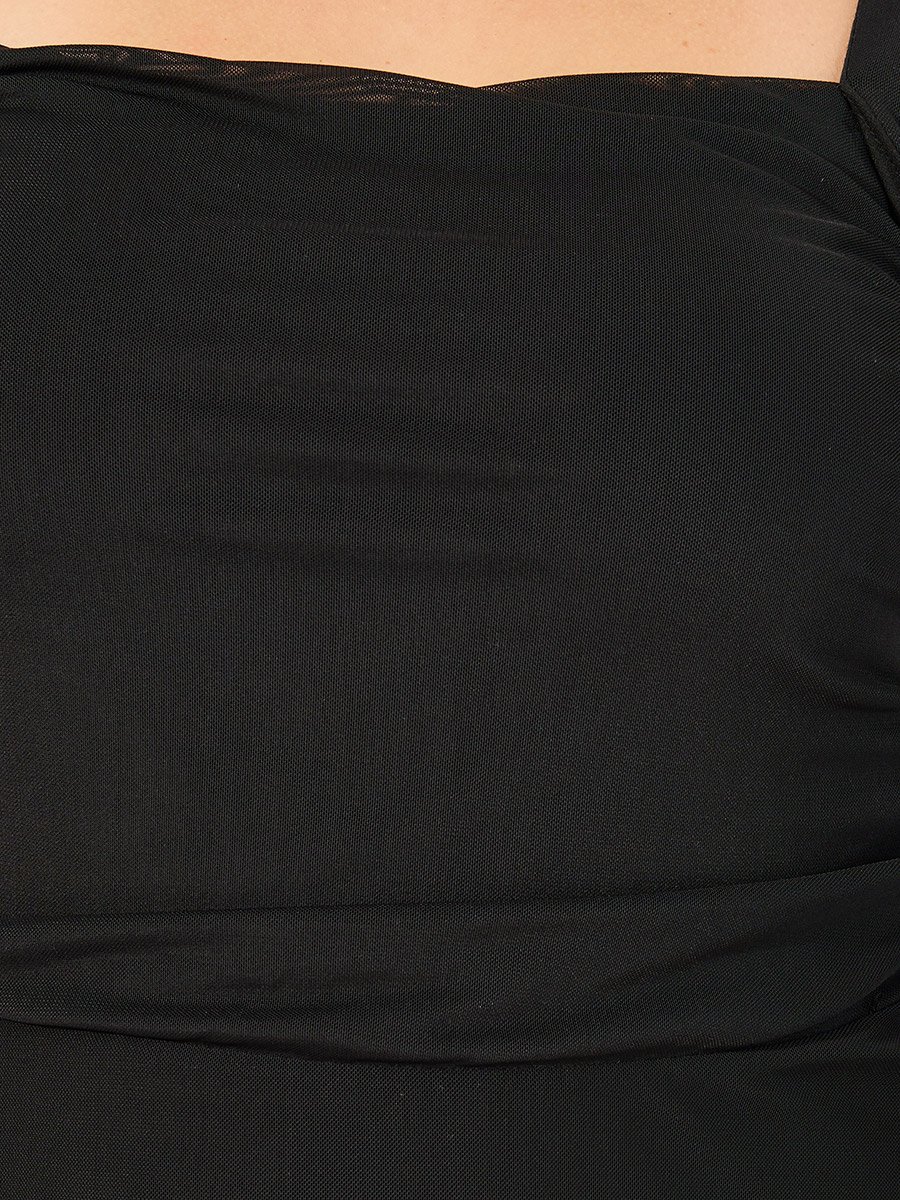 Plus Size Square Neck A-Line Maxi Dress