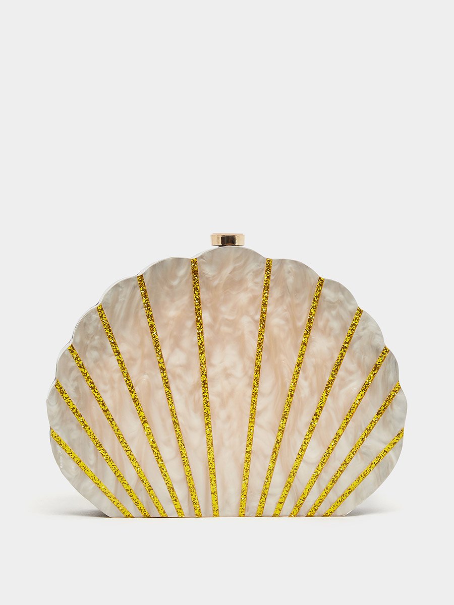 Shell Shape Clutch with Chain Strap