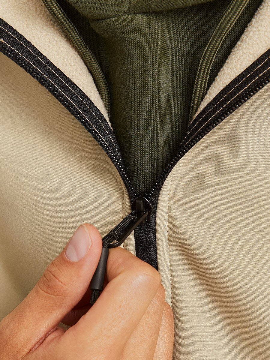 Contrast Zip Hooded Jacket
