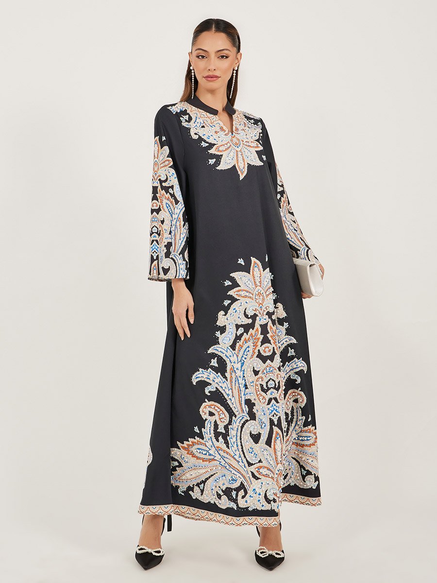 Maxi Jalabiya with Digital Print