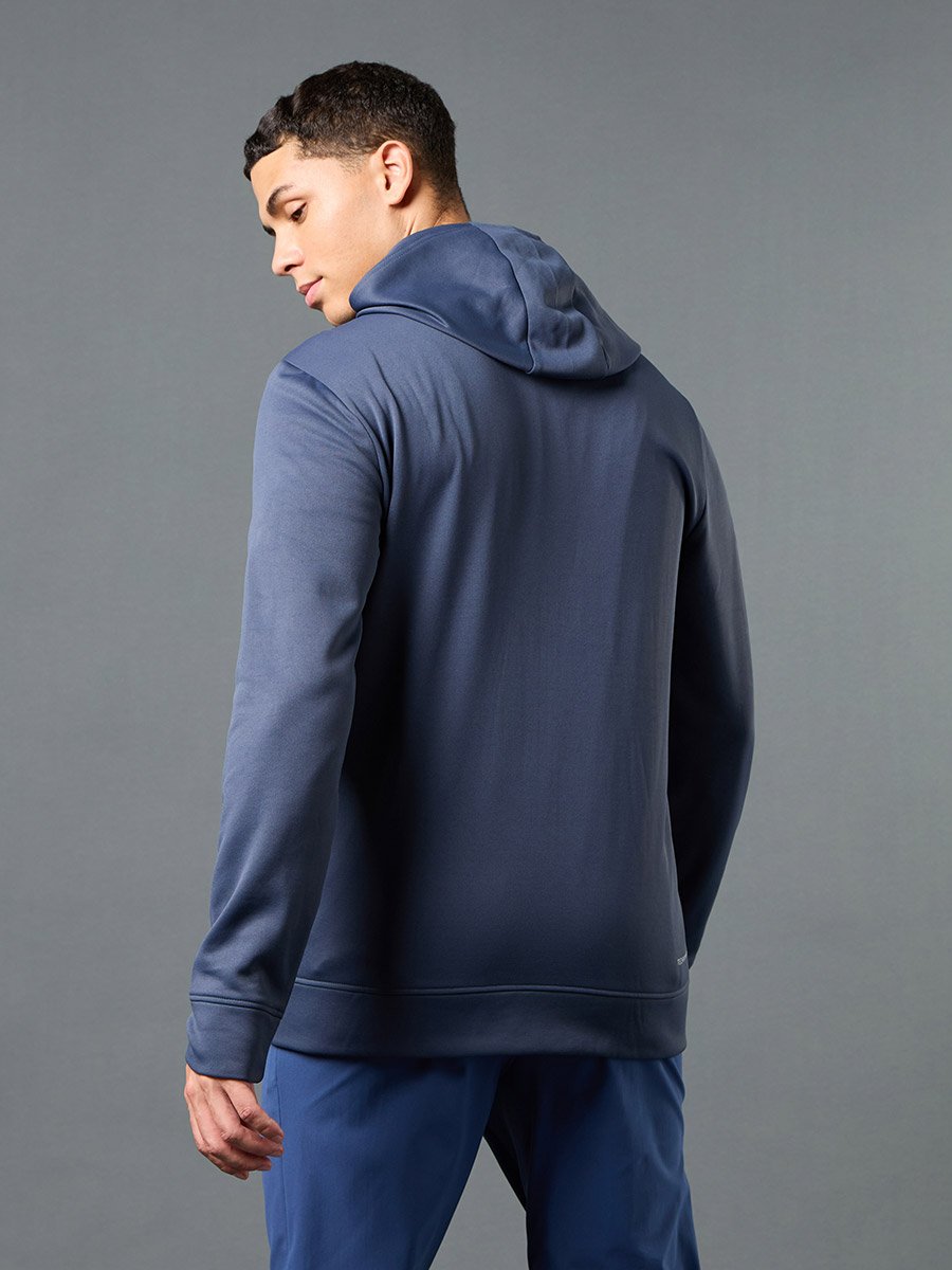 Solid Long Sleeve Hoodie with Zip Closure