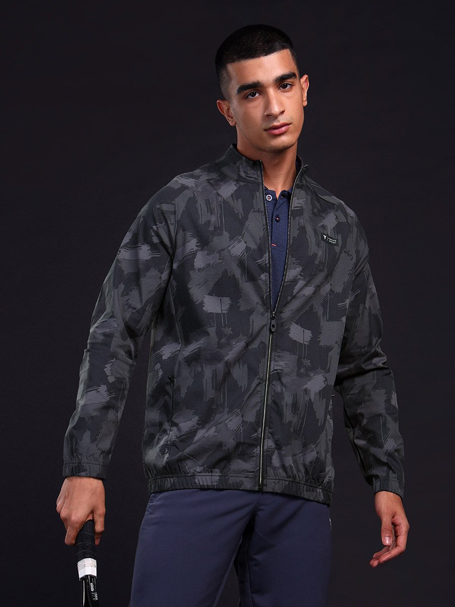 Abstract Printed 2-Way Stretch Jacket