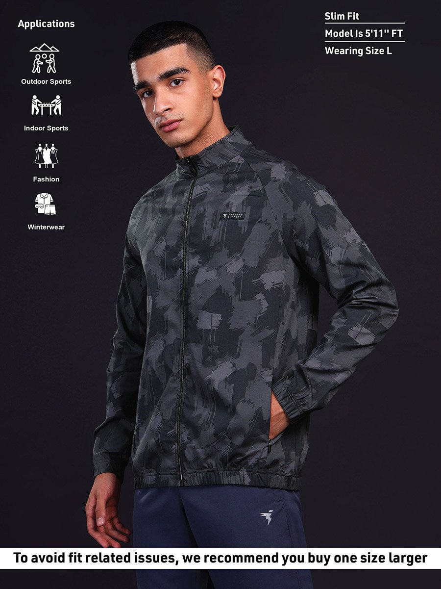 Abstract Printed 2-Way Stretch Jacket