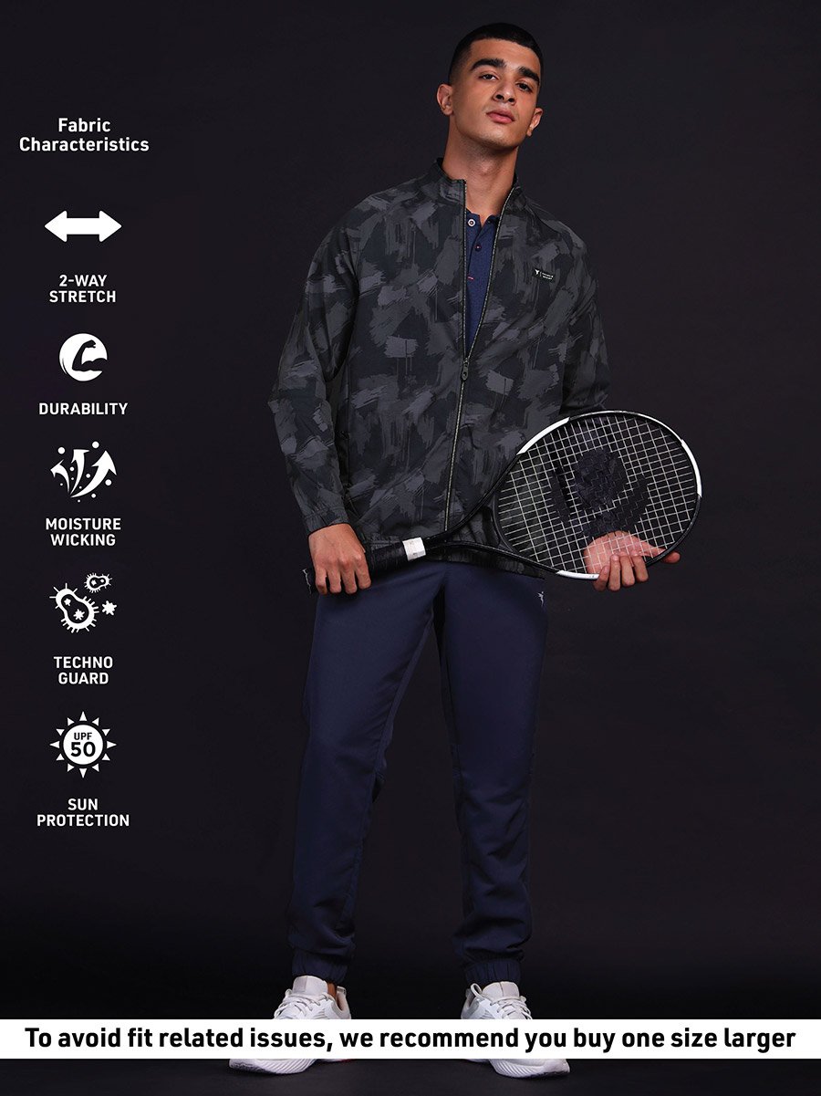 Abstract Printed 2-Way Stretch Jacket
