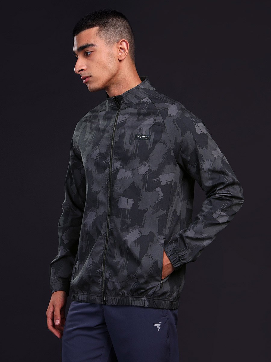 Abstract Printed 2-Way Stretch Jacket