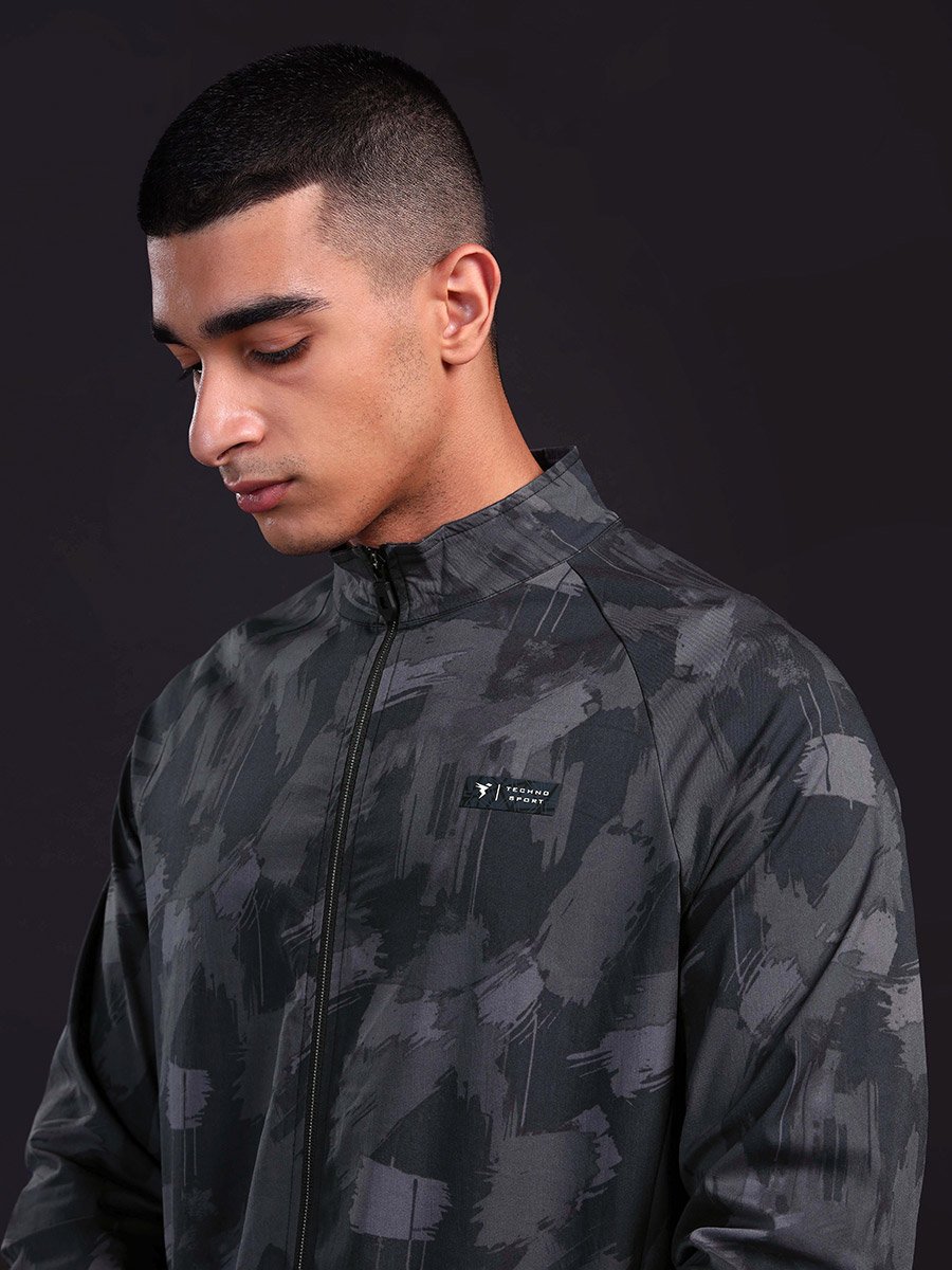 Abstract Printed 2-Way Stretch Jacket