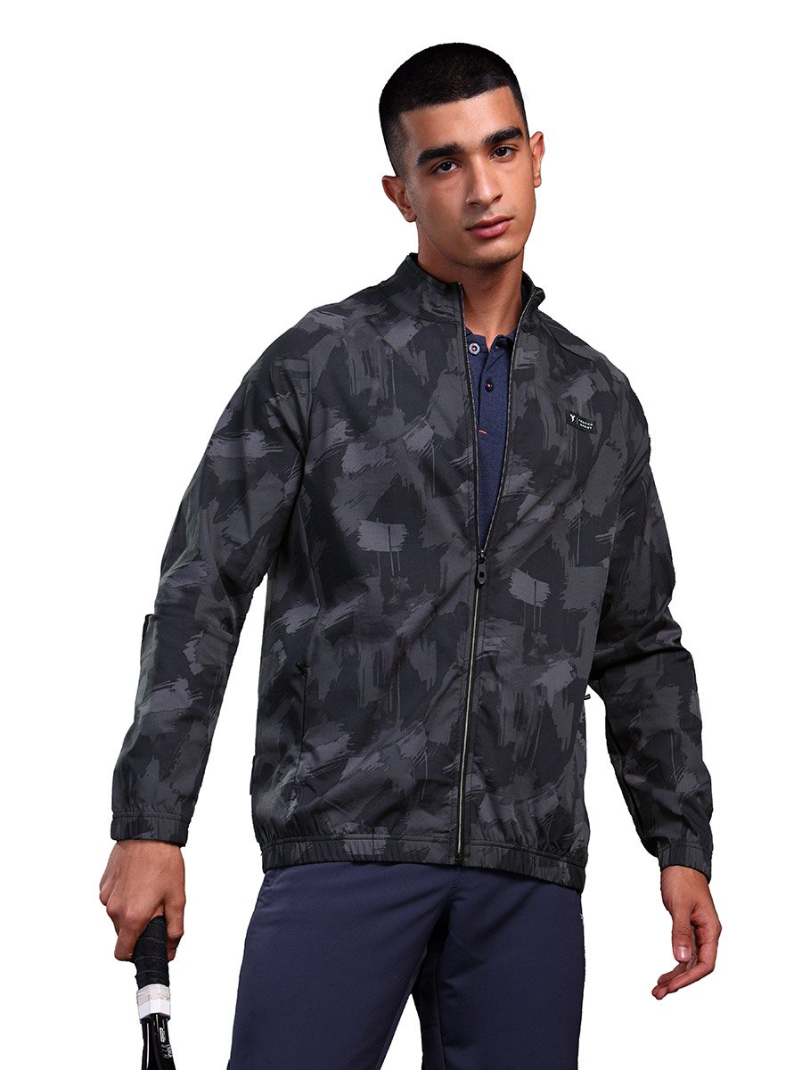 Abstract Printed 2-Way Stretch Jacket