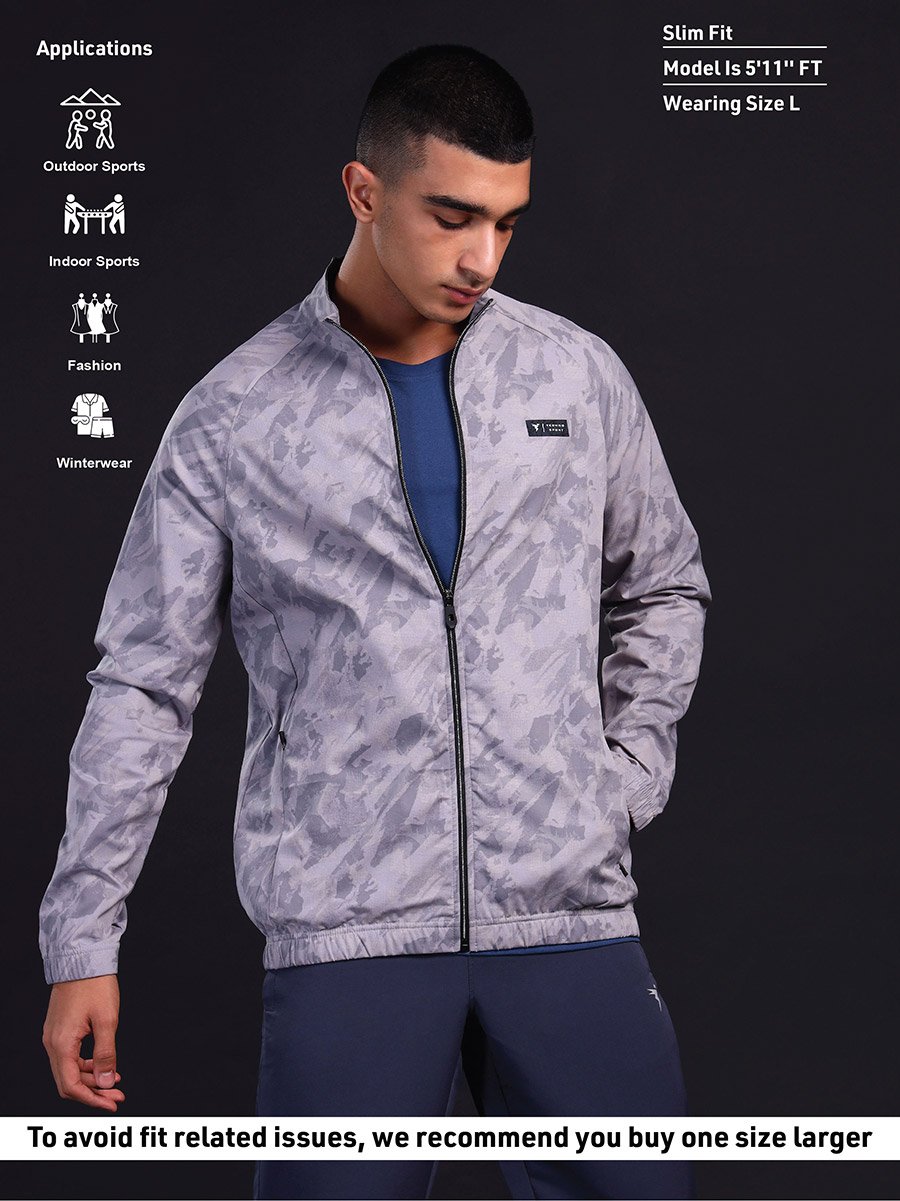 Abstract Printed 2-Way Stretch Jacket
