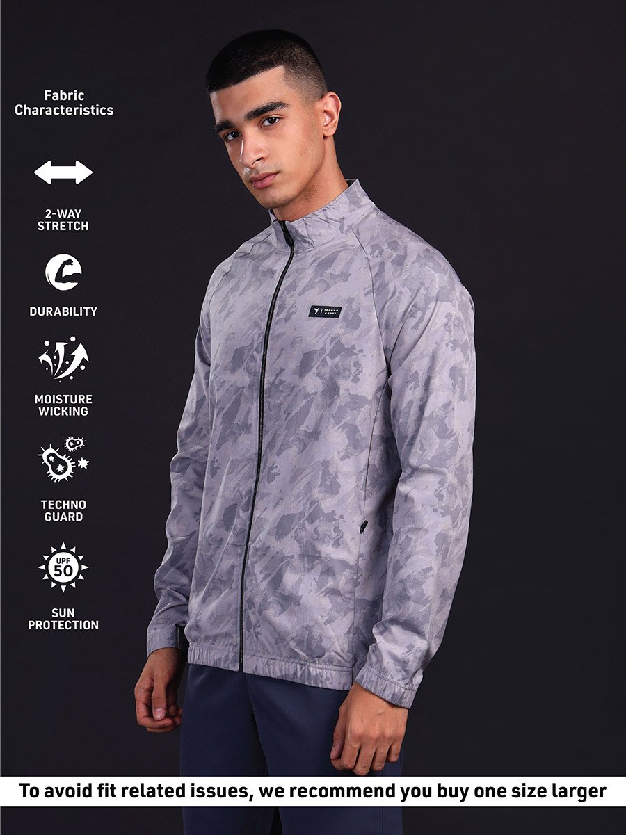 Abstract Printed 2-Way Stretch Jacket