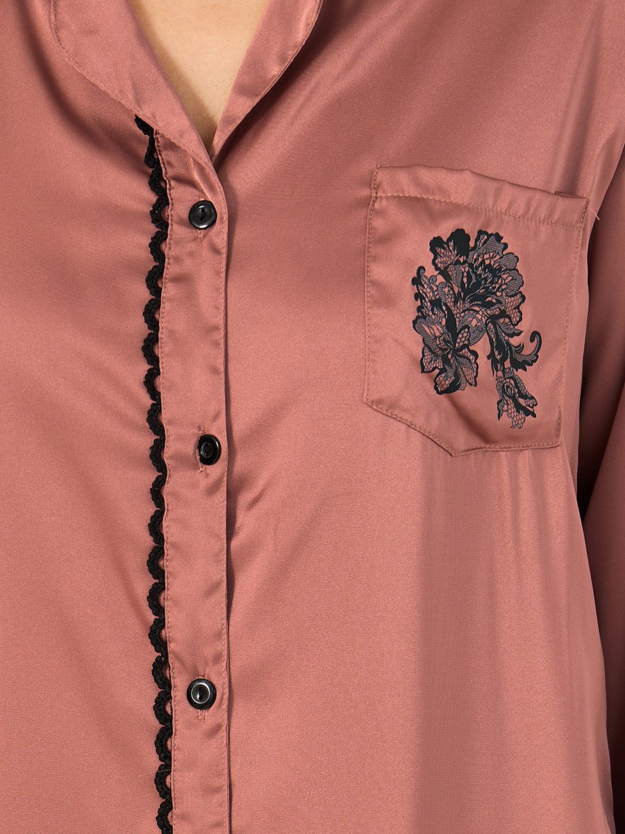 Lace Pocket Detail Nightshirt