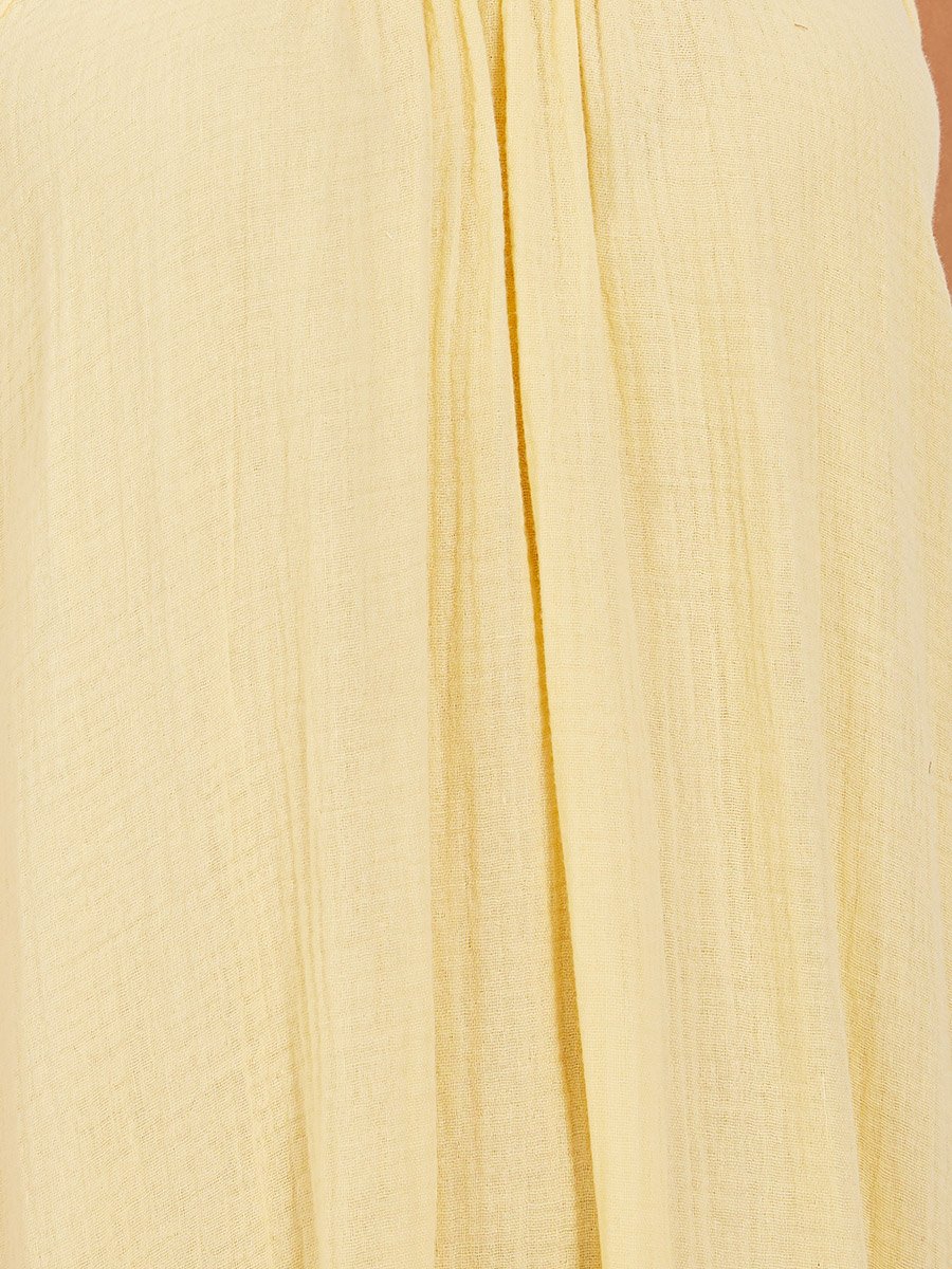Ruffled Hem Strappy Scoop Neck Slip Dress