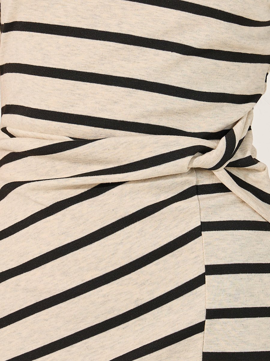 Stripe Regular Fit Midi Dress with Side Slit