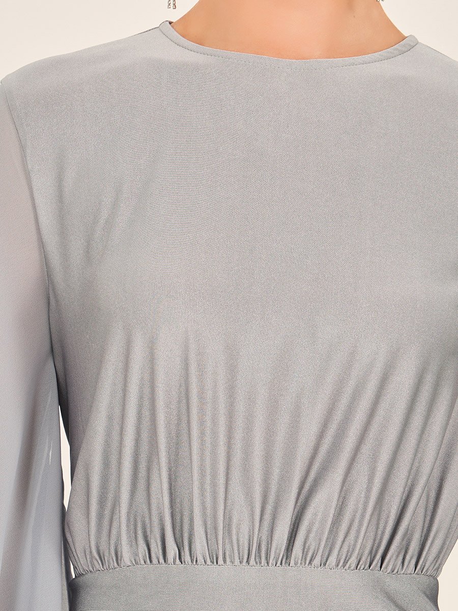 Cape Sleeve Bodycon Midi Dress For Women at UAE | Styli