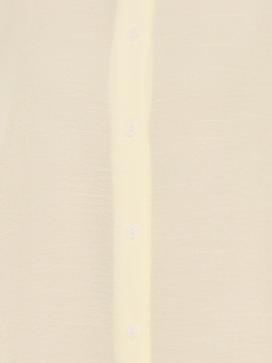 Solid Collared A-Line Shirt Maxi Dress