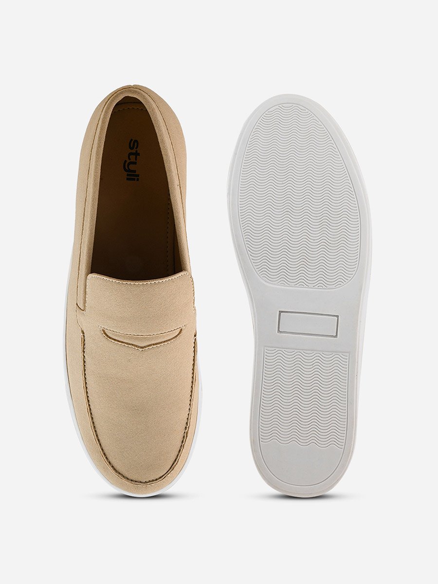 Men Beige Casual Loafers Shoes For Men at UAE | Styli Men Beige Casual Loafers Shoes For Men at UAE | Styli