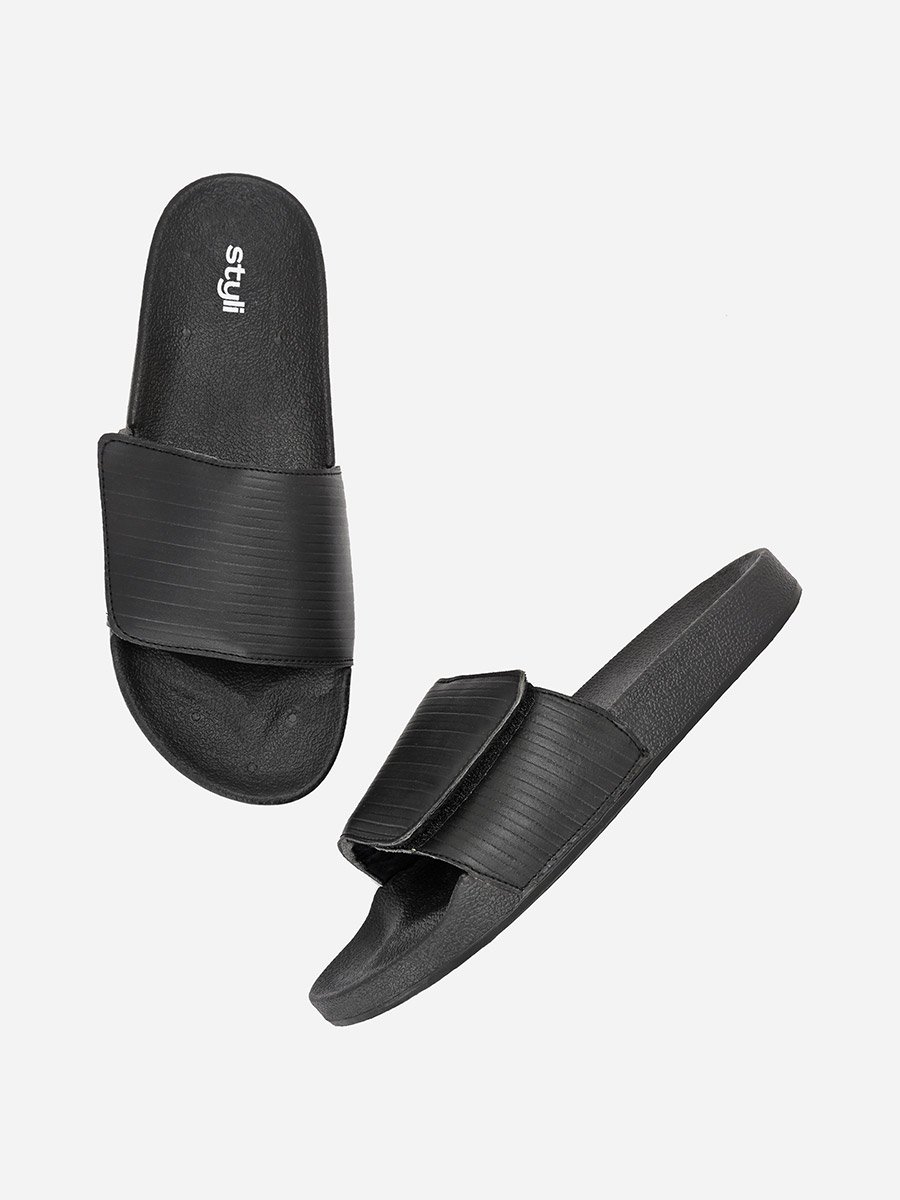 Velcro Strap Thick Band Slides