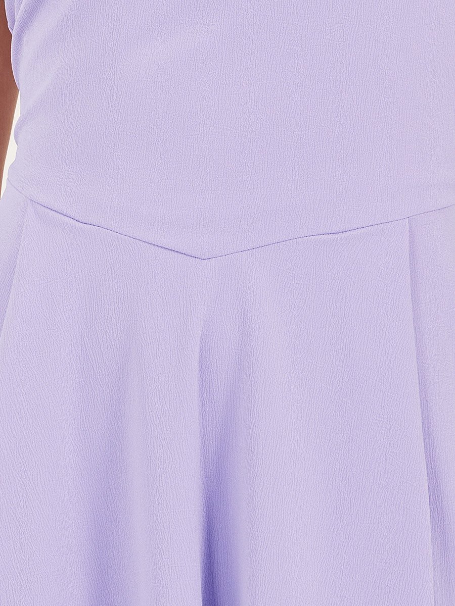 Plain Strapless A-Line Midi Dress