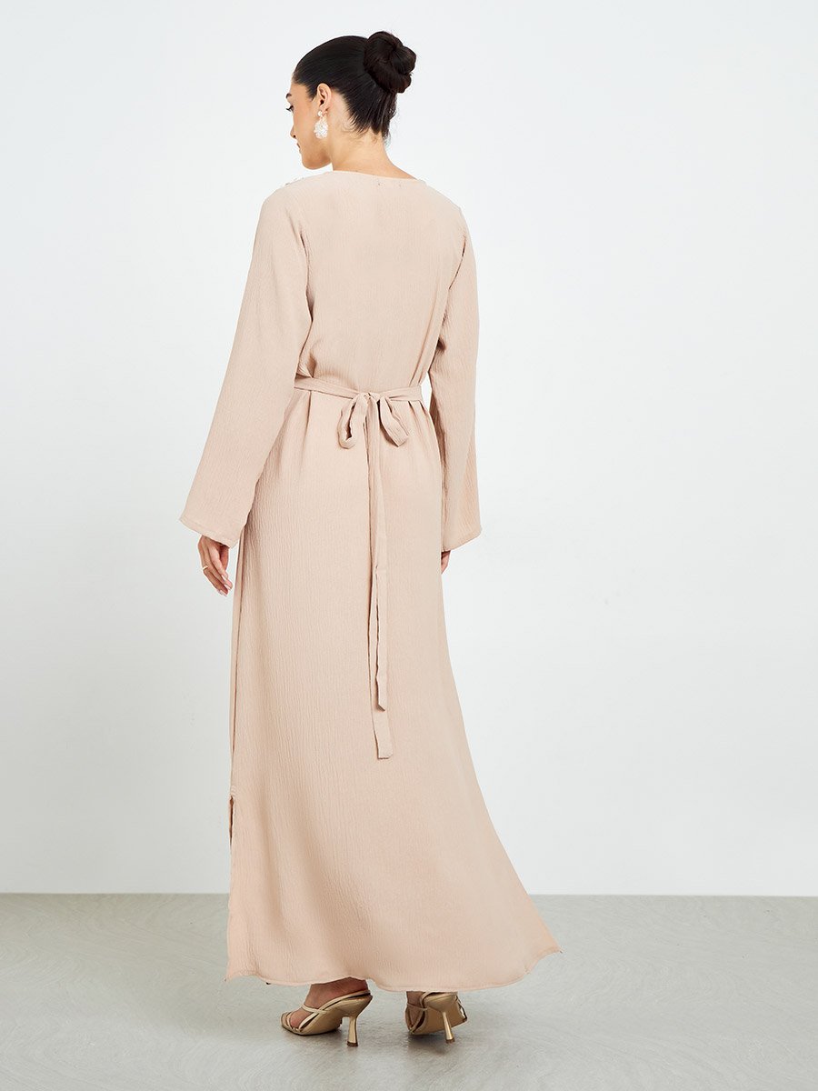 Embroidered A-Line Belted Jalabyia