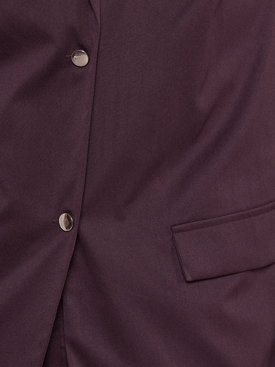 Solid Boxy Fit Sleeveless Blazer with Pockets