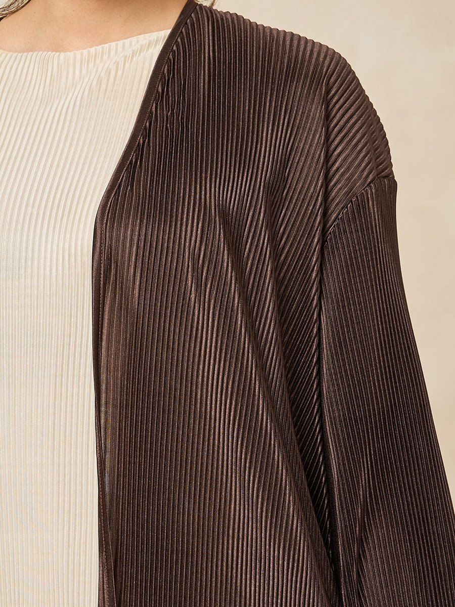 Plisse Regular Fit Midi Kimono